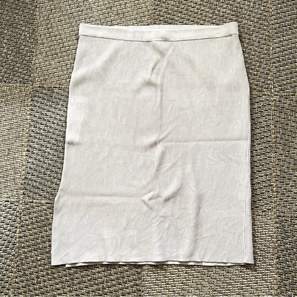 Old Navy Ribbed Knit Midi Skirt Tan Neutral Stretch Slim Fit Size 3X